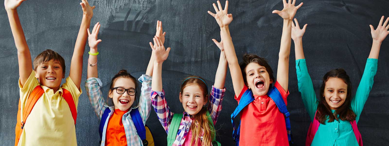 Kids Cheering School Spirit